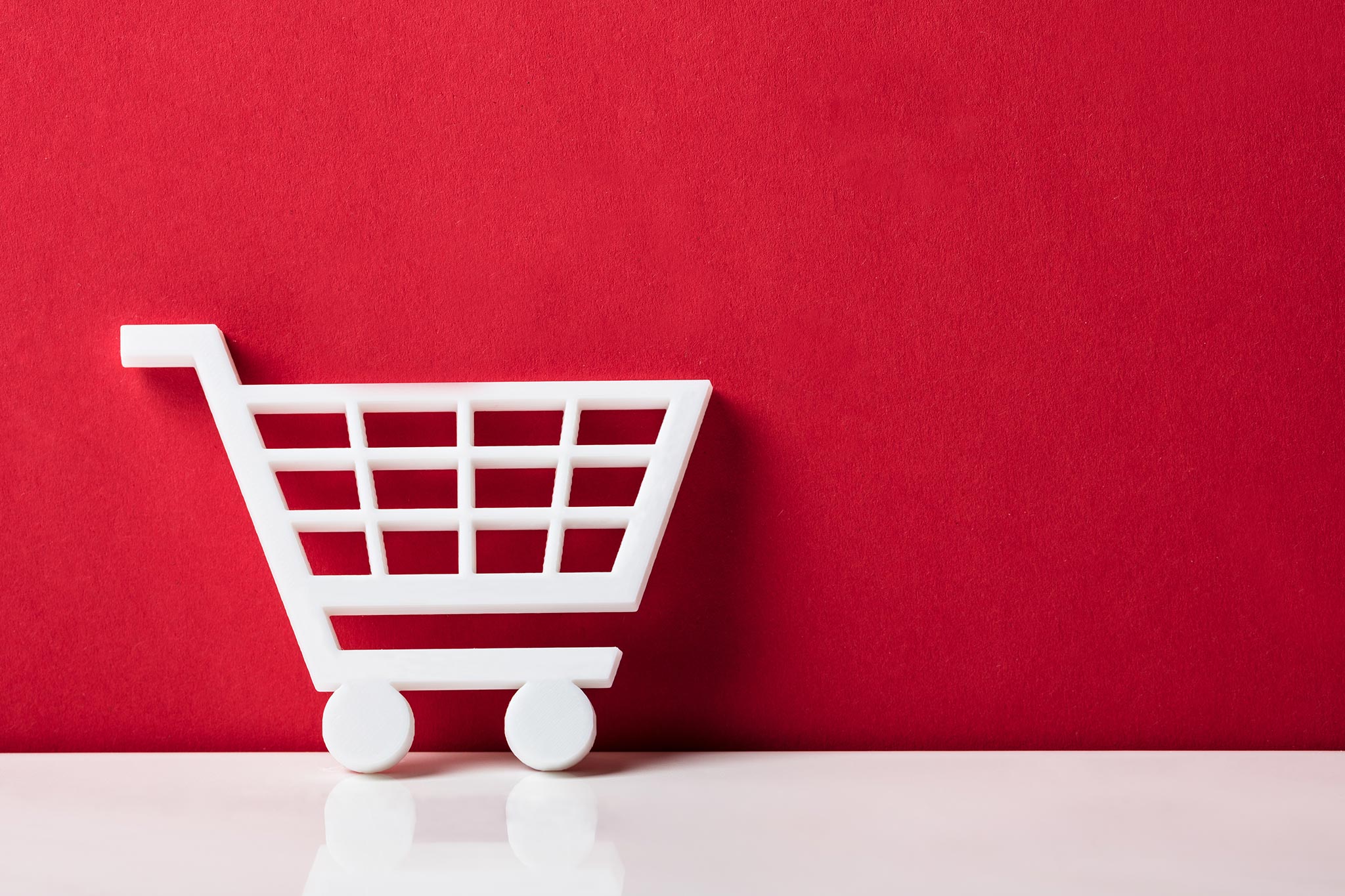 shopping-cart-red-background